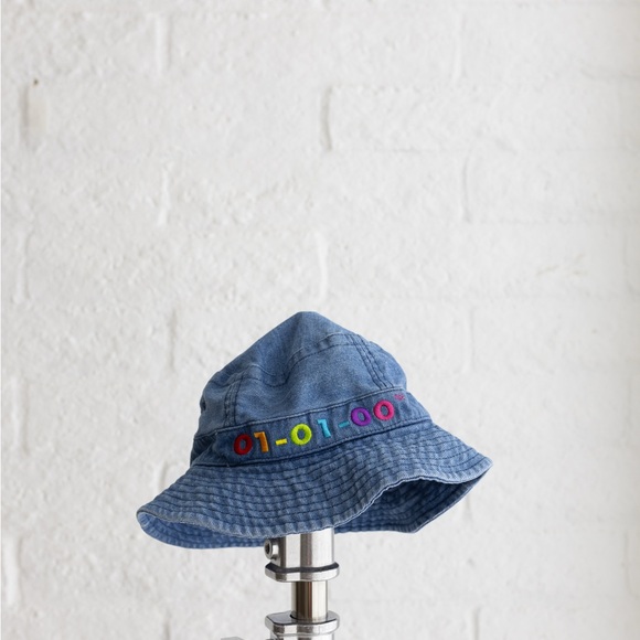 01-01-00 The Mark of the Millenium - Denim Bucket Hat w/ Embroidery - Picture 1 of 9